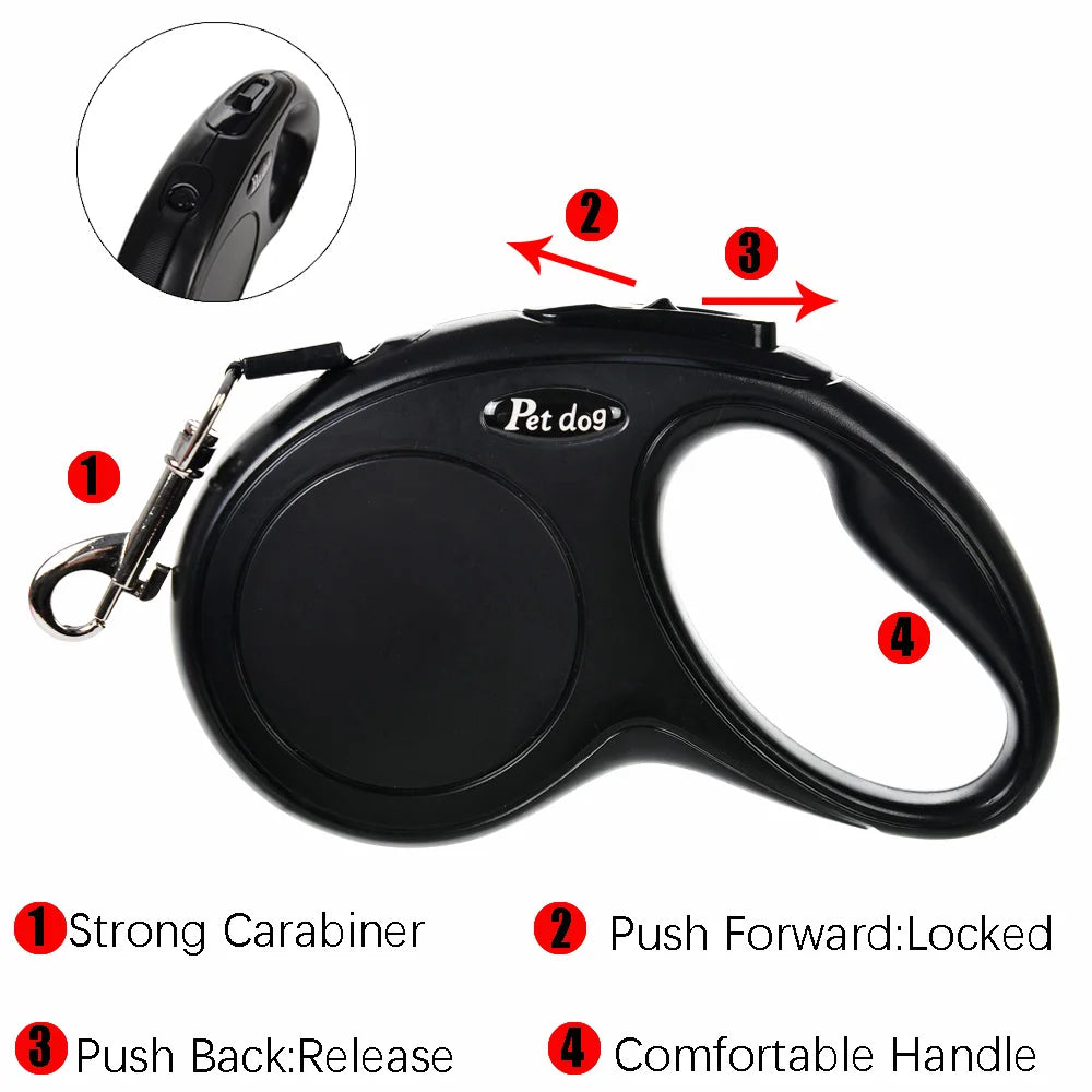 Holapet Retractable Dog Leash Nylon Rope For Small Medium Dogs Cats Durable