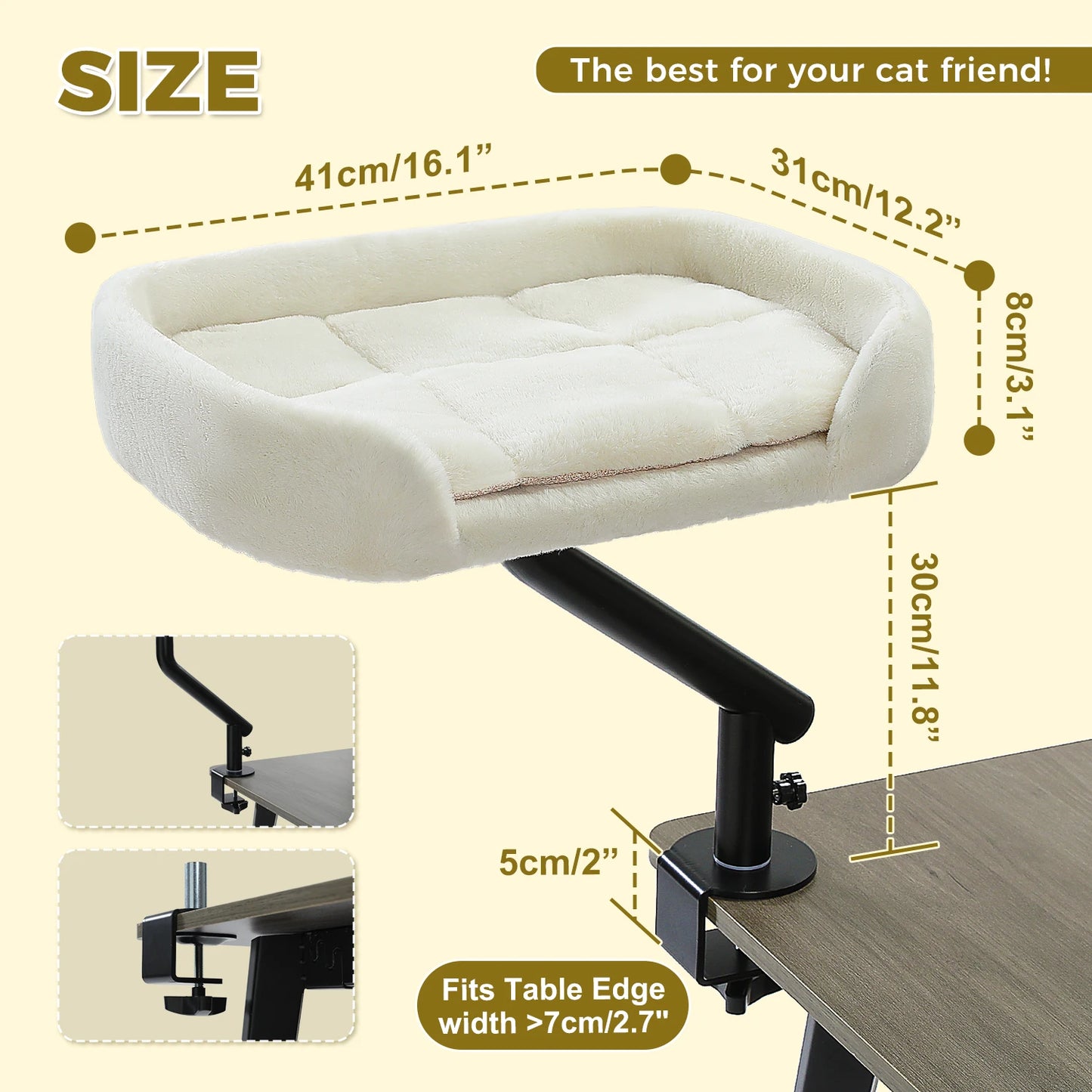 PAWZ Road Cat Desk Bed 360 Degree Rotatable Hammock Stand
