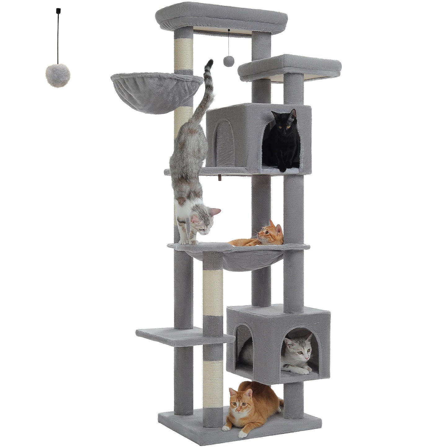 PAWZ Road Cat Tree Tower With Multi Level Plush Condo Scratching Posts