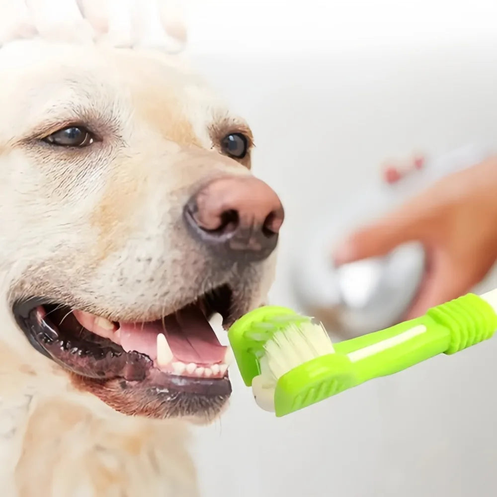 Three Sided Pet Toothbrush For Dogs And Cats Dental Care