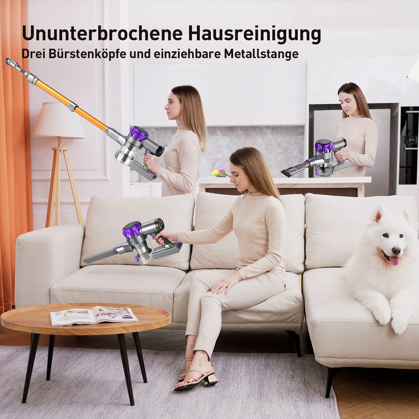 INSE YISORA Cordless Vacuum Cleaner 40Kpa 55 Min Run Time