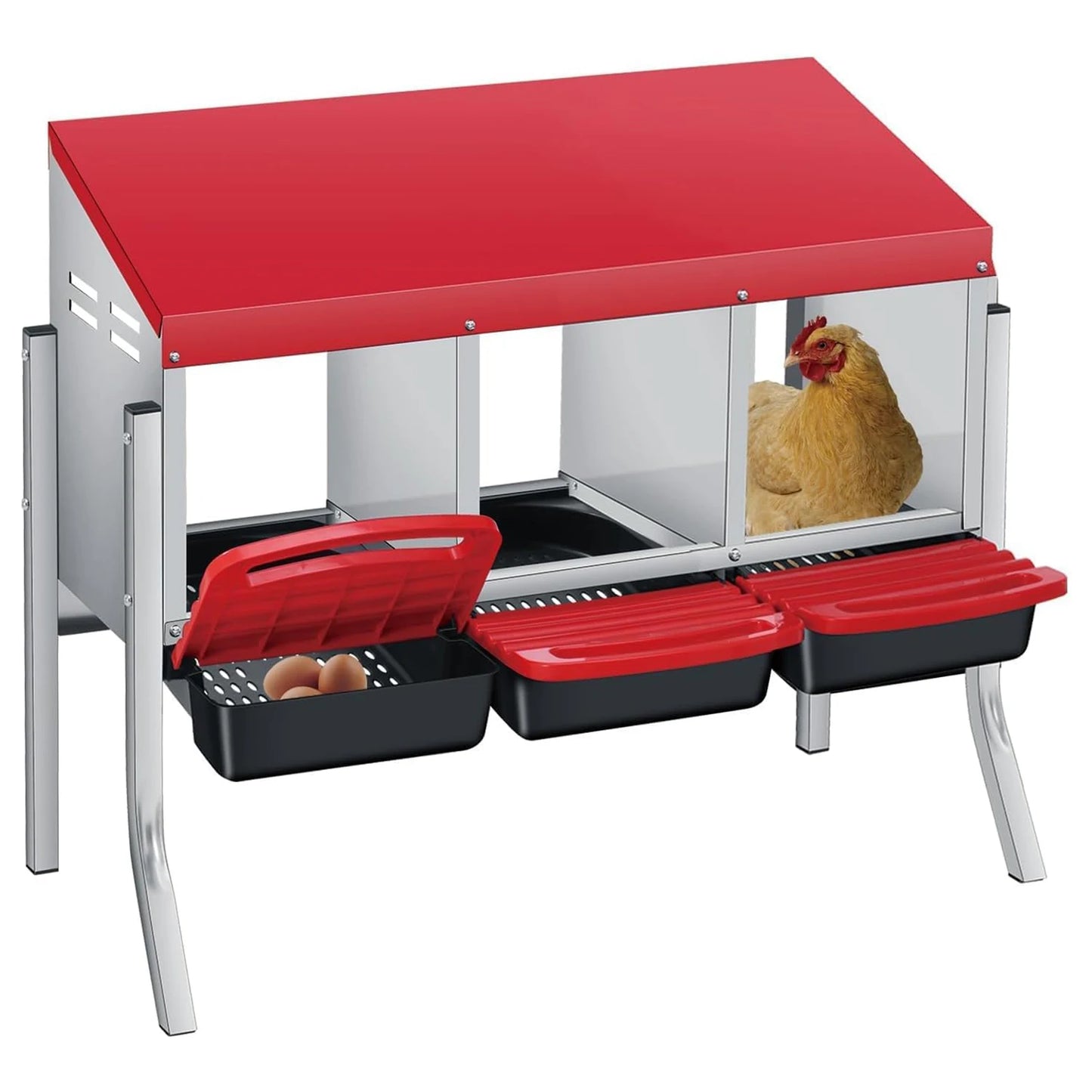 TWISTER.CK Automatic Egg Rollout Nesting Box For Hens Ducks Rabbits