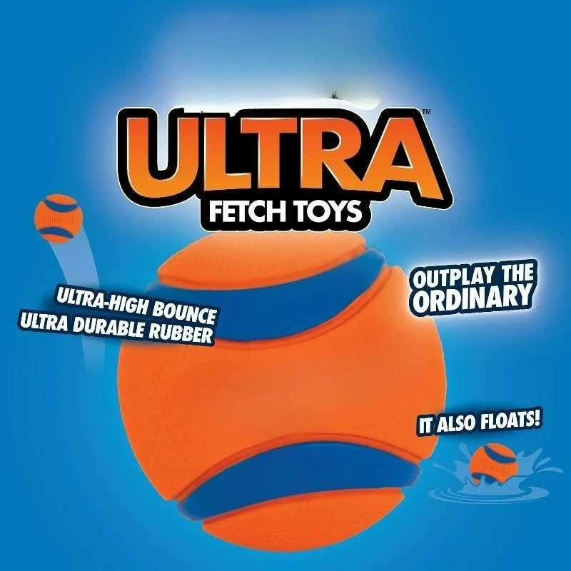 Ultra Ball Rubber Super Bouncy Dog Toy For Land And Water