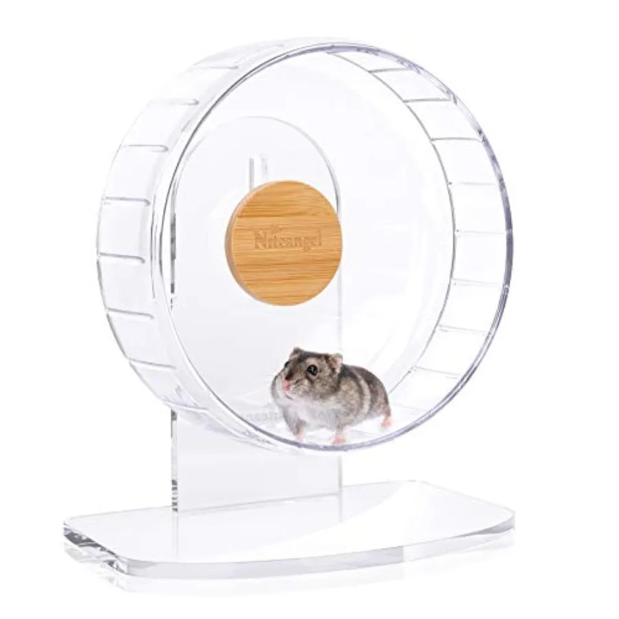 Super-Silent Hamster Exercise Wheels - Quiet Spinner Hamster Running Wheels with Adjustable Stand for Hamsters Gerbils Mice Or