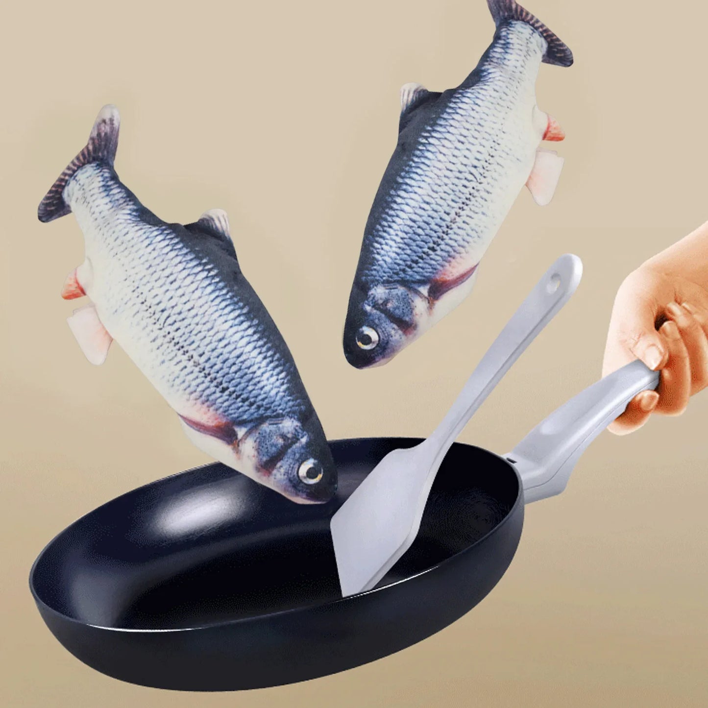 USB Rechargeable Floppy Fish Cat Toy, Interactive Realistic Fish For Cats