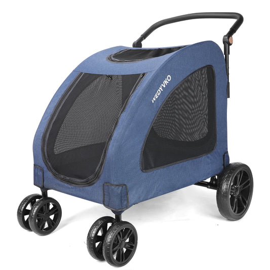 Heavy Duty Foldable Dog Stroller For Large Dogs 120 Lbs