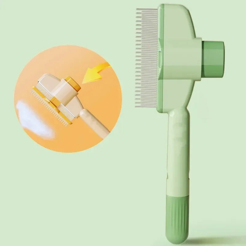 Self-Cleaning Dog Grooming Comb With One Button Massage Pet Hair Remover