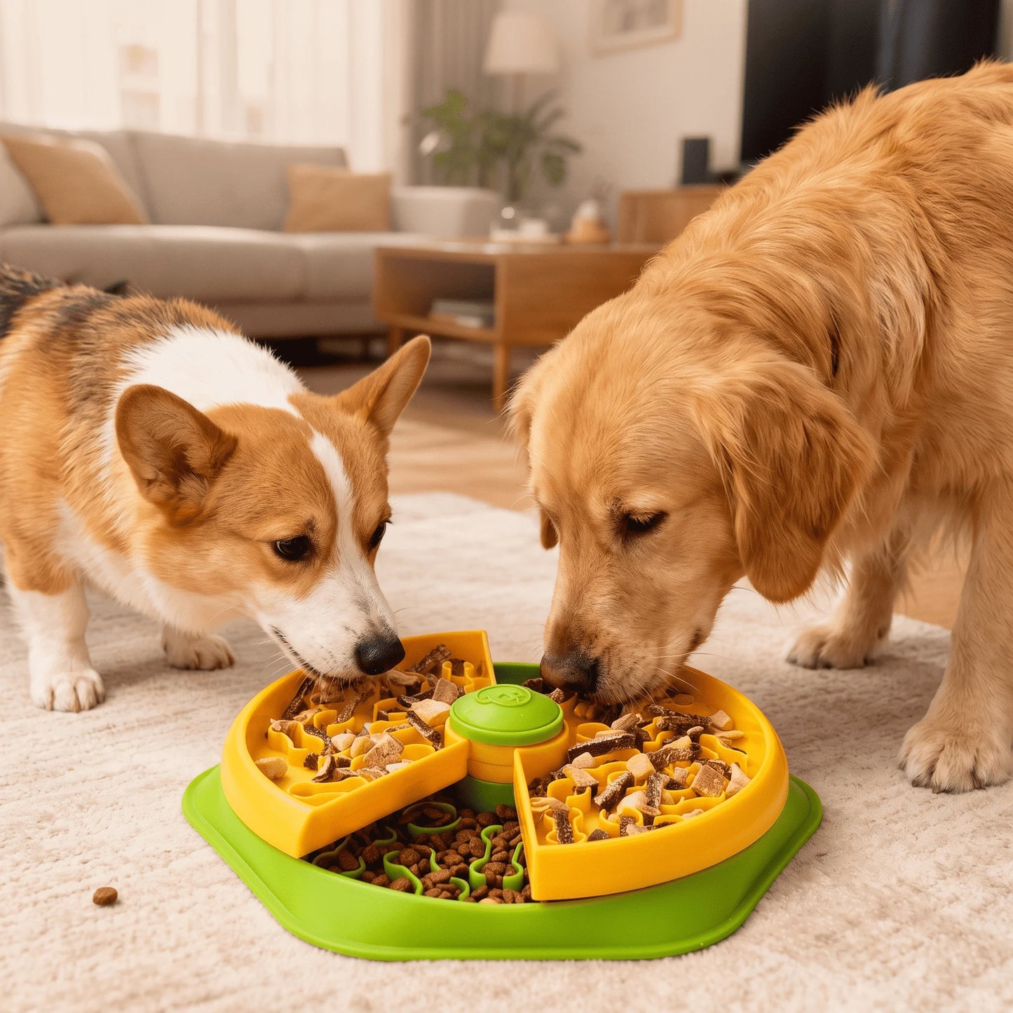 Interactive Dog Slow Feeder Puzzle Toy Foraging IQ Training