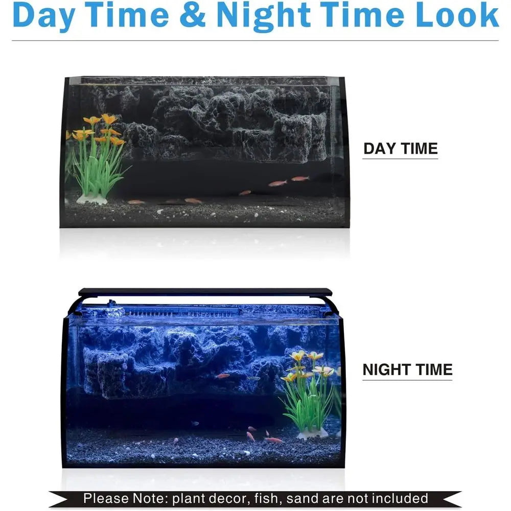 LED Glass Aquarium Starter Kit With 7W Filter Pump And 18W LED Light