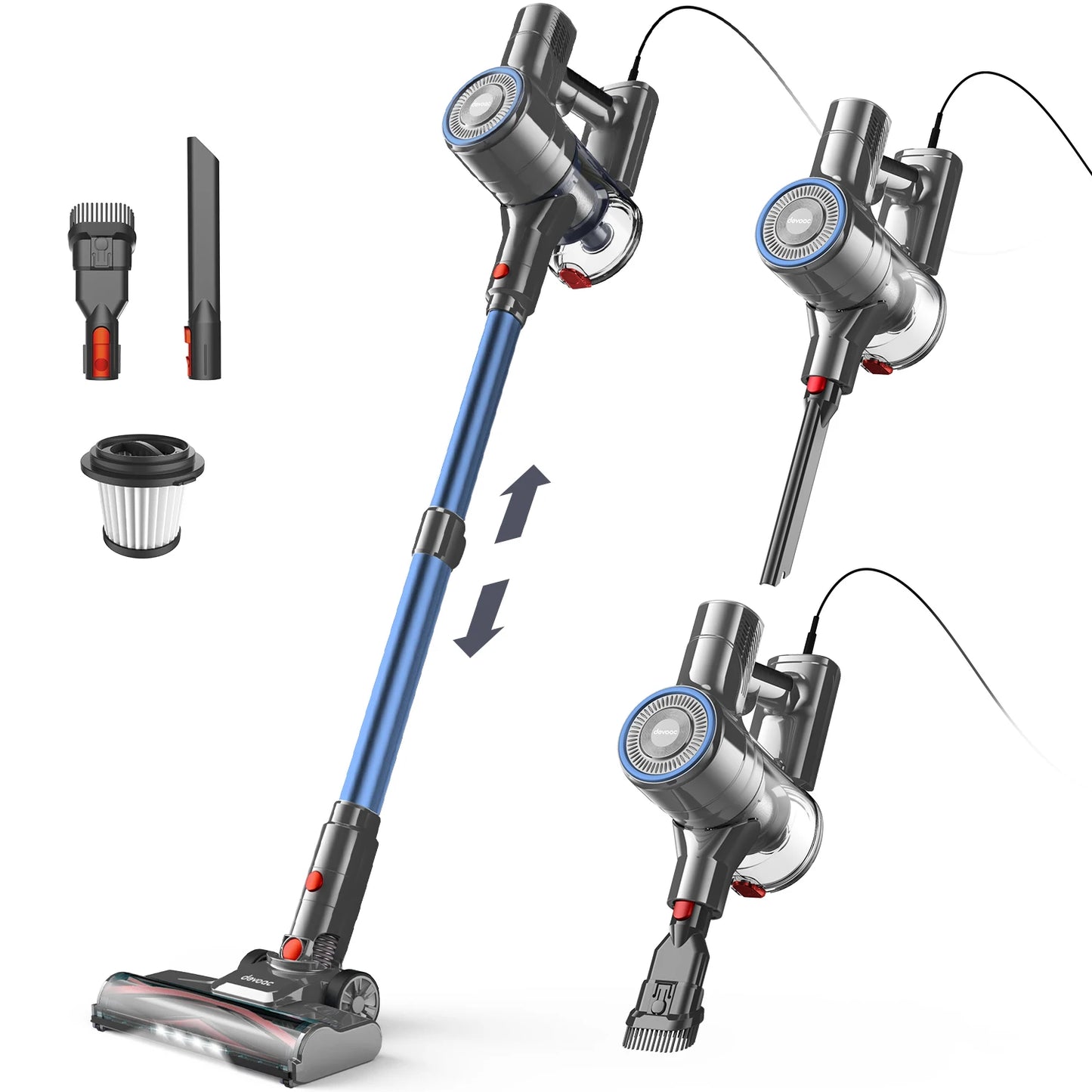 INSE I8 Corded Stick Vacuum 25KPa 600W 6 In 1 Lightweight Cleaner