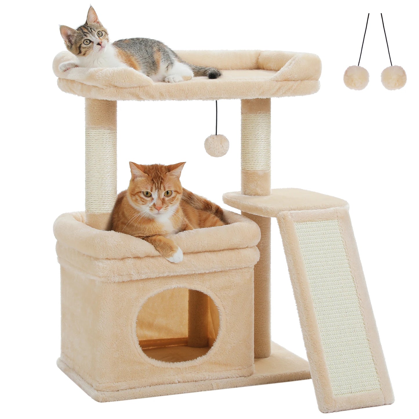 PAWZ Road Indoor Three-Tier Cat Tree With Sisal Scratching Post