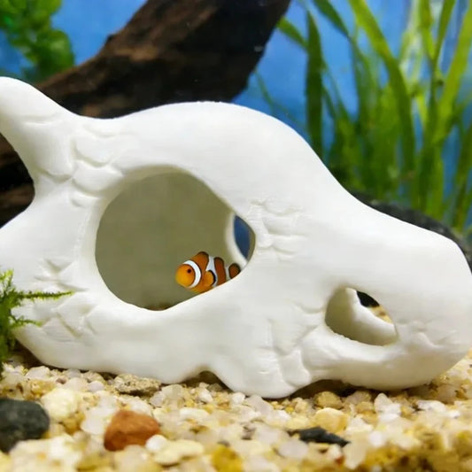 Fish Tank Anime Style Skull Decoration Ocean Display Submerged Decoration Fish Shrimp Shelter Aquarium Safe Home Decorations