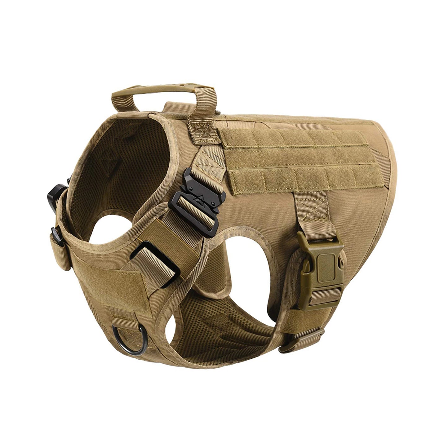 PETRAVEL Tactical Dog Harness With MOLLE Pouches For Medium Large Dogs