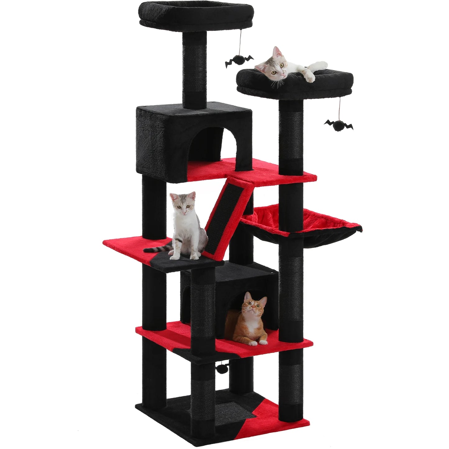 PAWZ Road Cat Tree Tower With Multi Level Plush Condo Scratching Posts