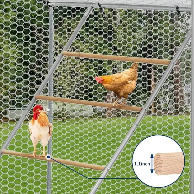 Chicken Perch For Coop With Ladder Design Weatherproof Roosting Bars