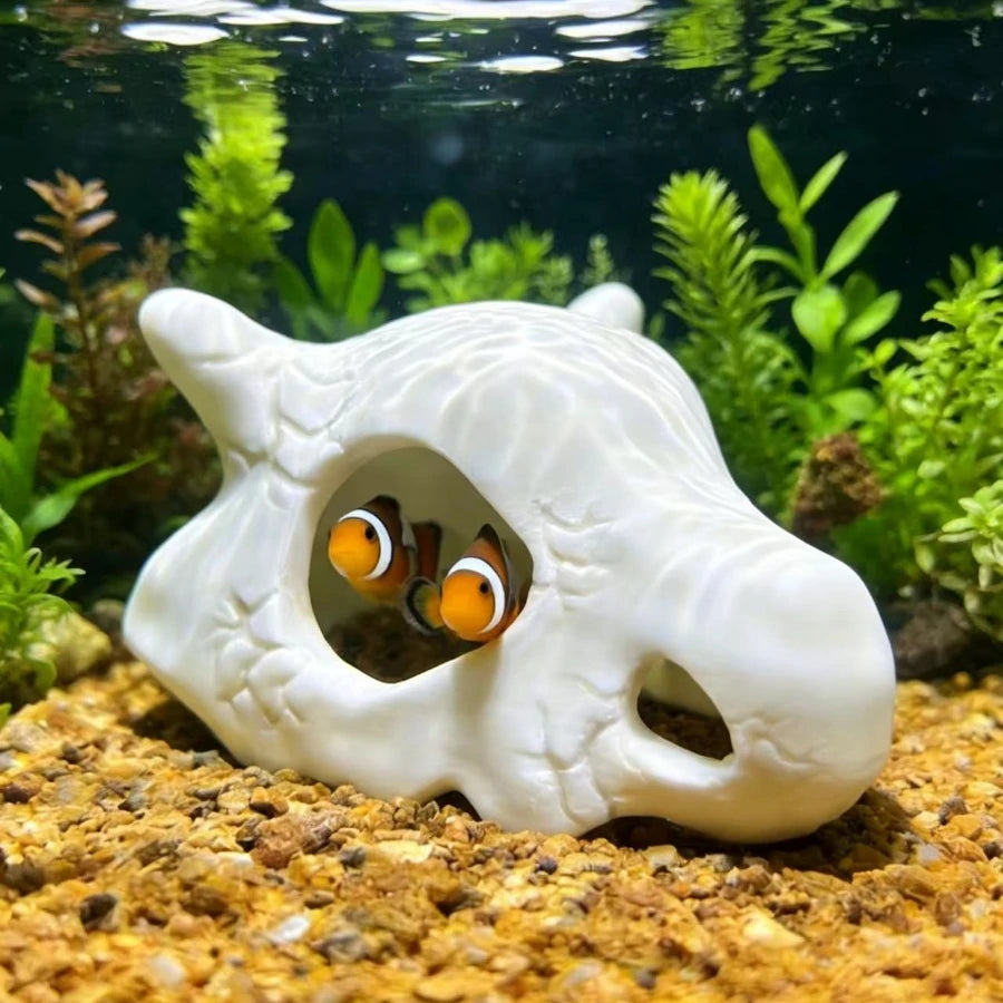 Fish Tank Anime Style Skull Decoration Ocean Display Submerged Decoration Fish Shrimp Shelter Aquarium Safe Home Decorations