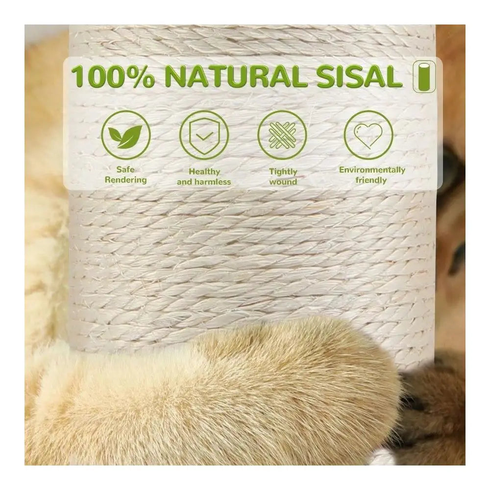 XMSJ Tall Cat Scratching Post With Sisal Rope For Indoor Cats