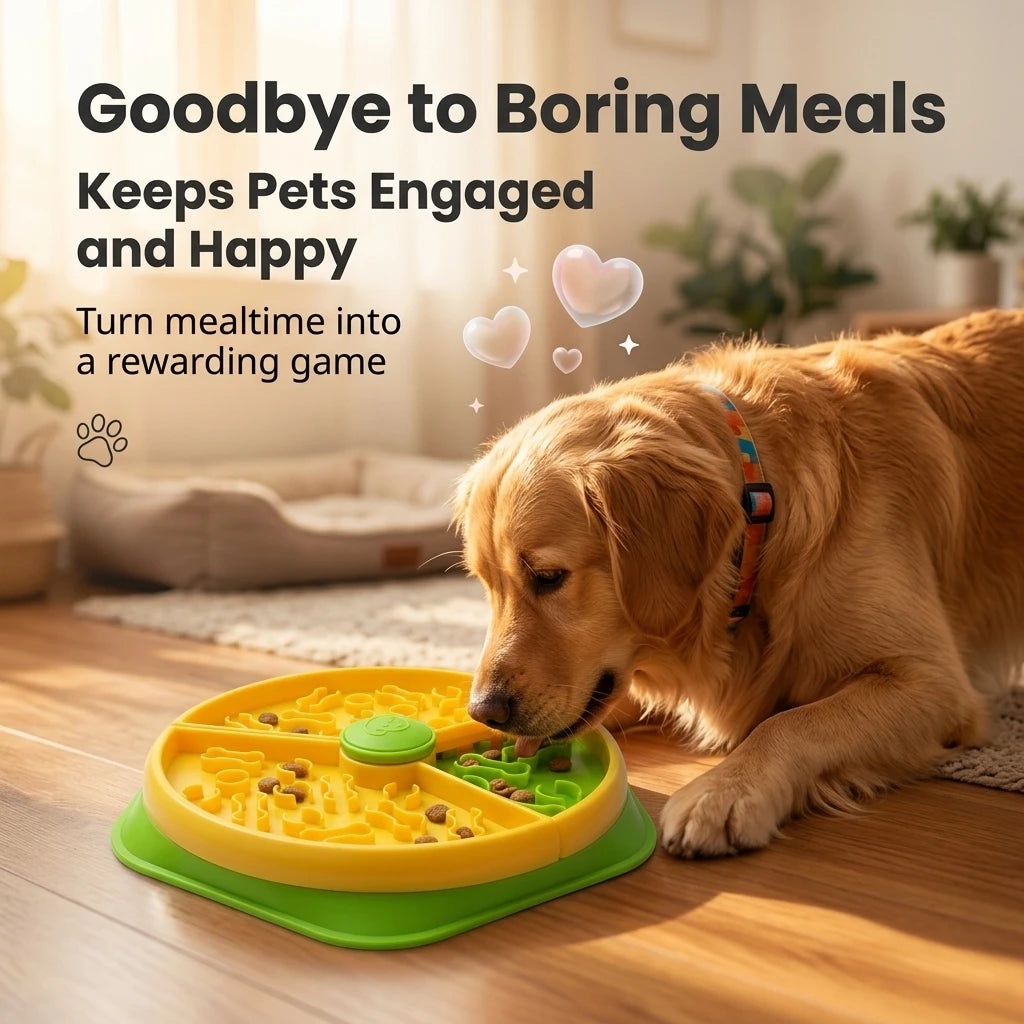 Interactive Dog Slow Feeder Puzzle Toy Foraging IQ Training