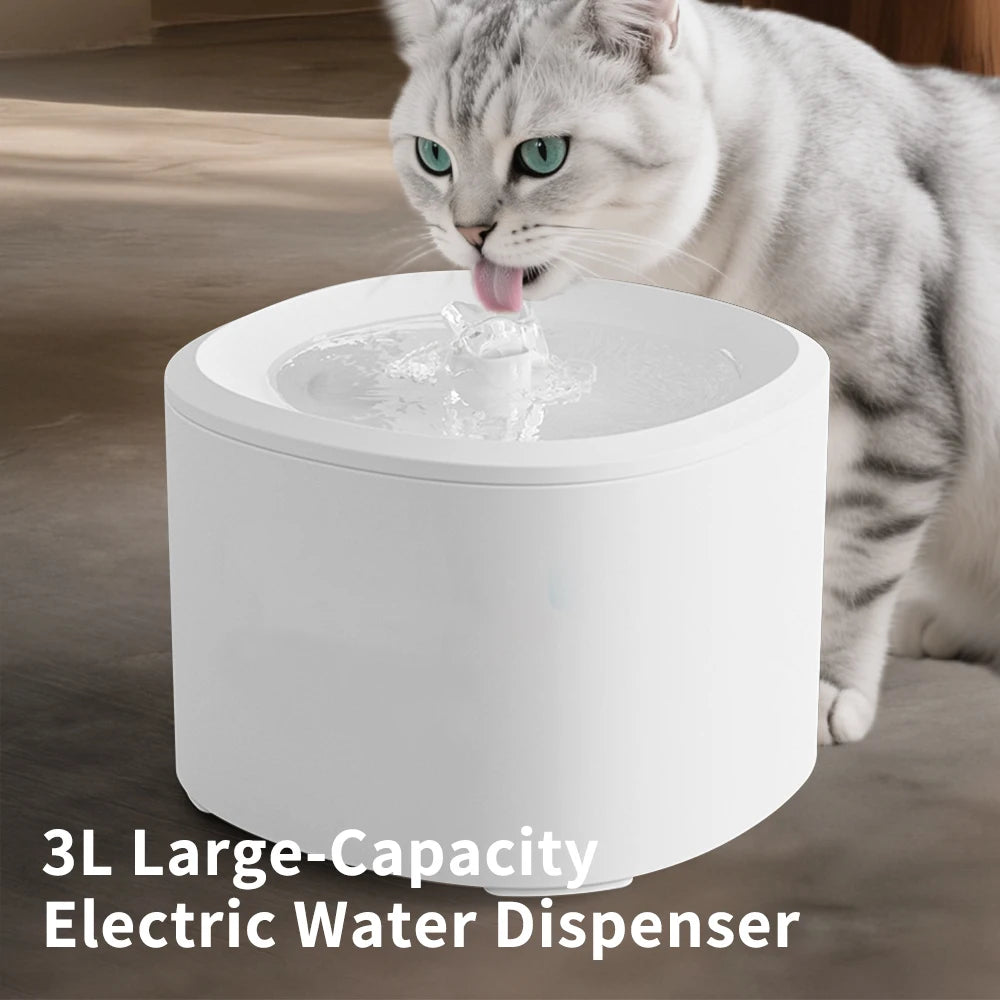 Cat Water Bowls Fountain - USB Powered Quiet Automatic Bowl | Cat Drinking Fountain Water Dispenser - for Kitten Puppy Dog Indoor Home Apartment Living Room Balcony