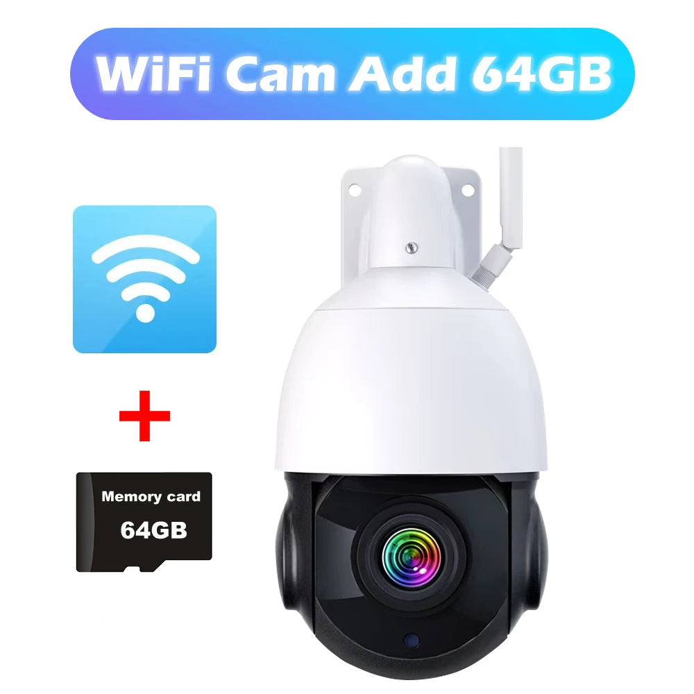 SecureXpert 8MP 4K WiFi PTZ Outdoor IP Dome Camera With AI 50X Zoom