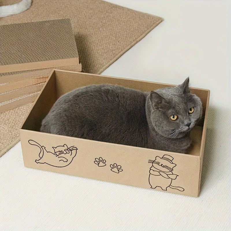 CZBNYX Five Pack Corrugated Cardboard Cat Scratch Boards Double Sided