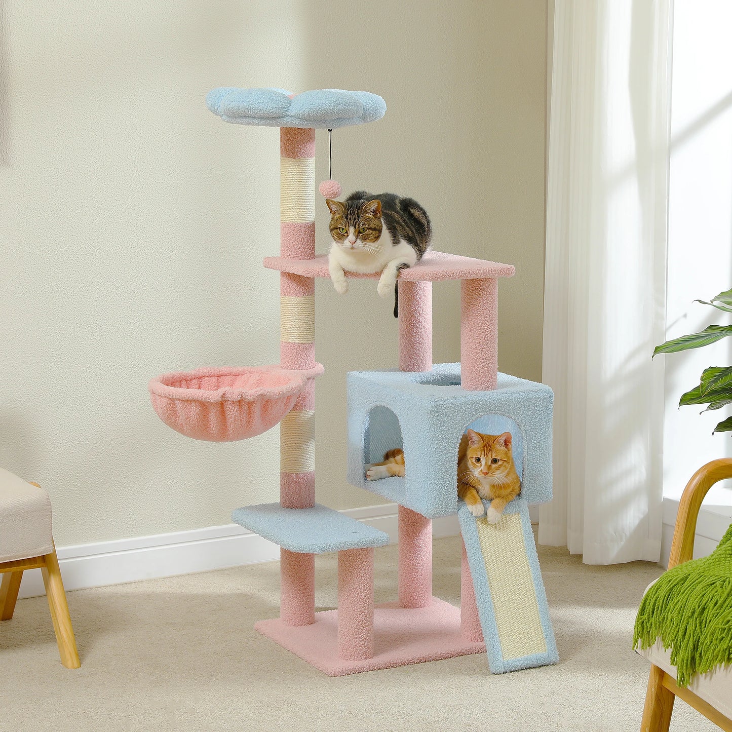 PAWZ Road Flower Cat Tree Multi Level Tower With Sisal Scratching Posts