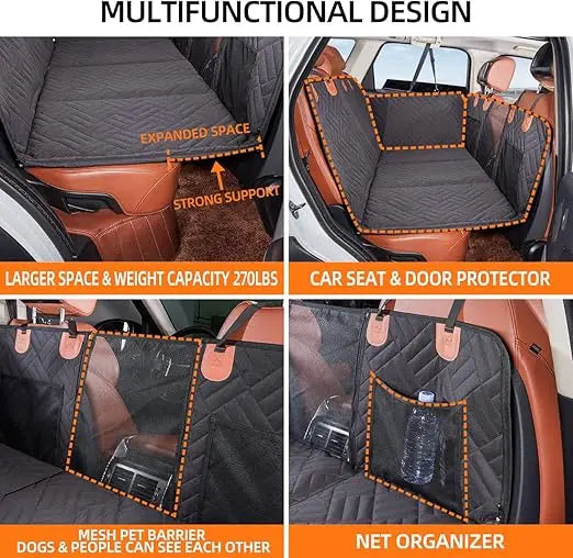 Back Seat Extender Dog Car Hammock With Hard Bottom