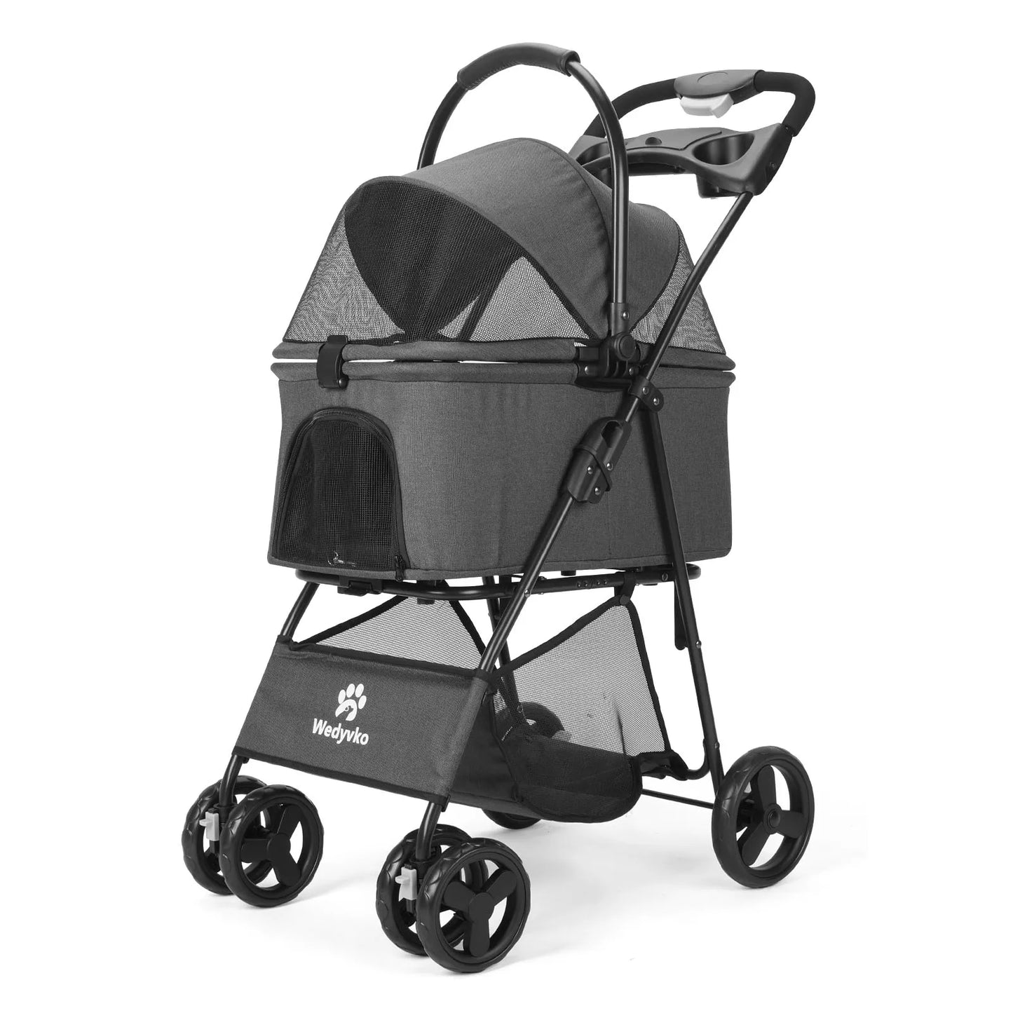 3 in 1 Pet Stroller With Removable Carrier All Terrain For Dogs And Cats