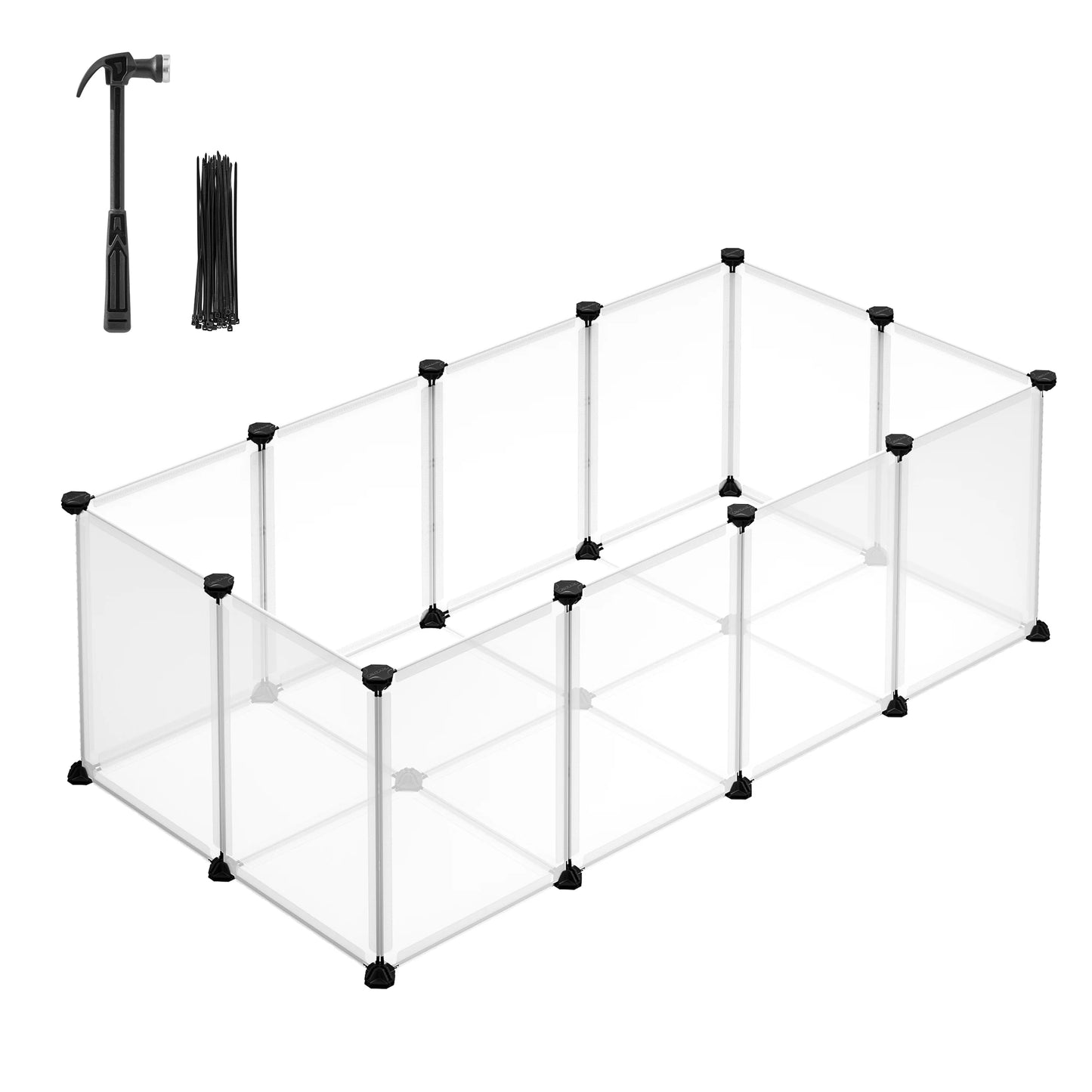 SONGMICS 20 Panels Pet Playpen With Floor Indoor Enclosure
