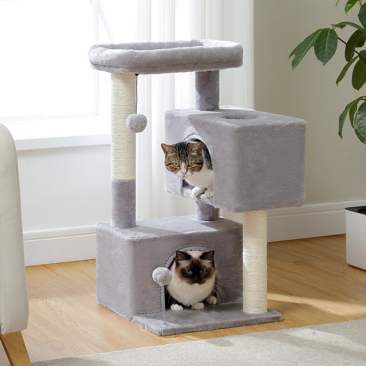 Pawz Road Three Tier Cat Tree Featuring Sisal Scratching Posts