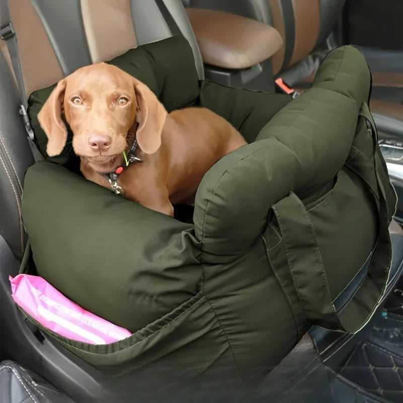 Non Slip Dog Car Seat With Safety Belt Washable Travel Bed
