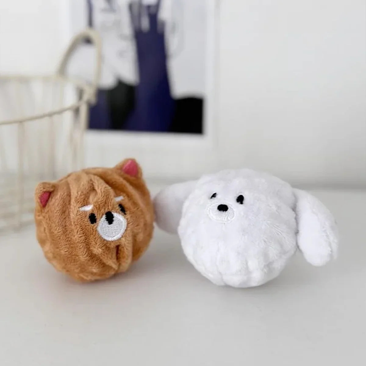 Squeaky Puppy Ball Toy Spiked Chew For Teeth Cleaning, Interactive