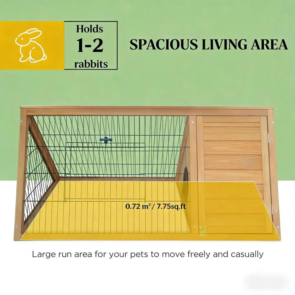 A-Frame Wooden Pet House For Small Animals Rabbits