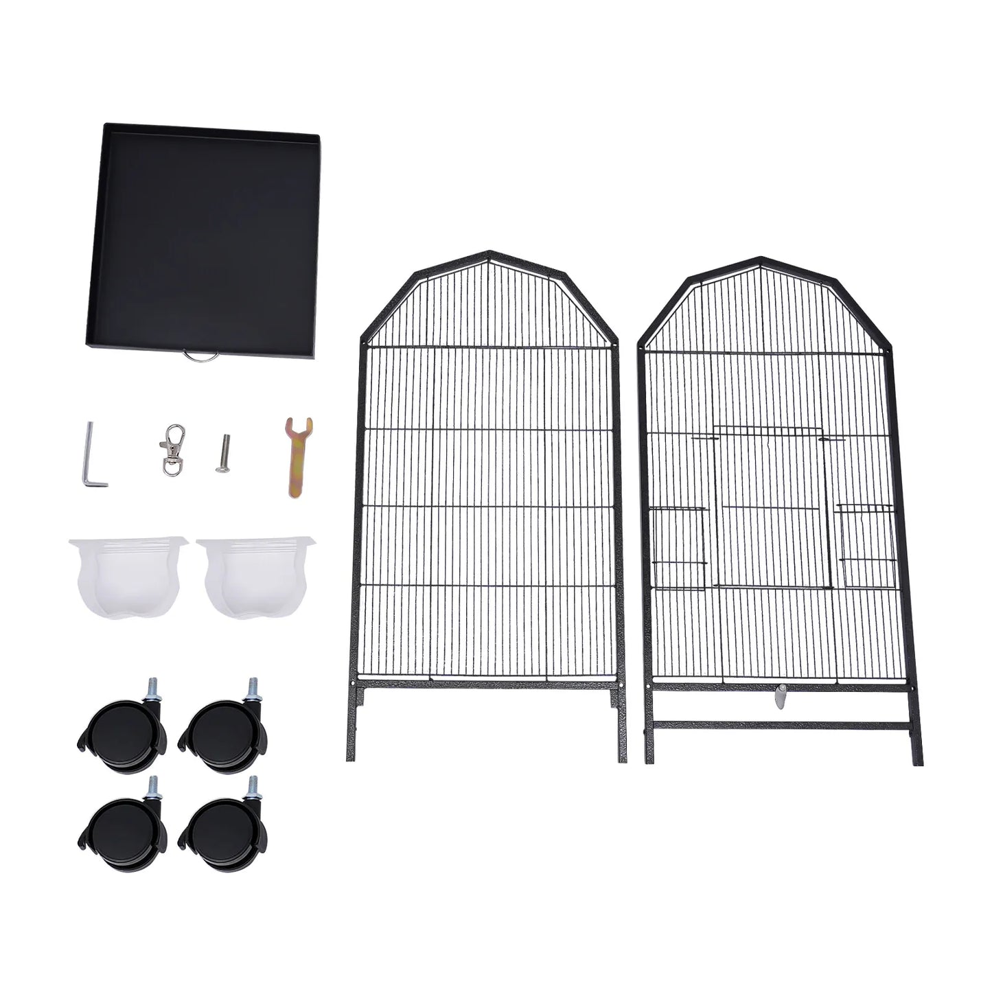 Large Bird Cage With Rolling Stand For Parrots Cockatiels Finches