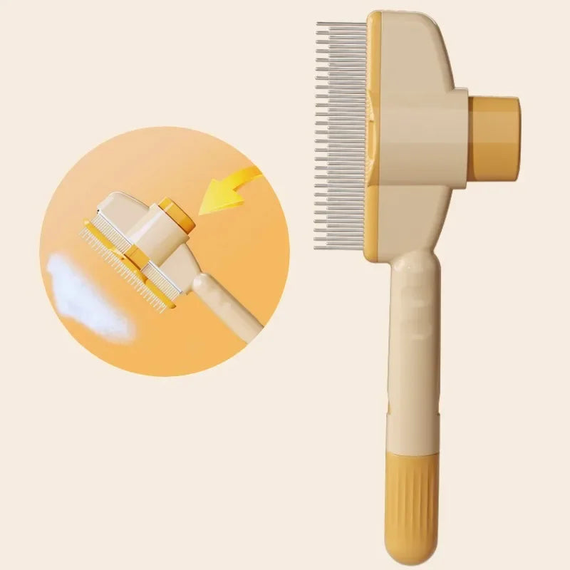Self-Cleaning Dog Grooming Comb With One Button Massage Pet Hair Remover