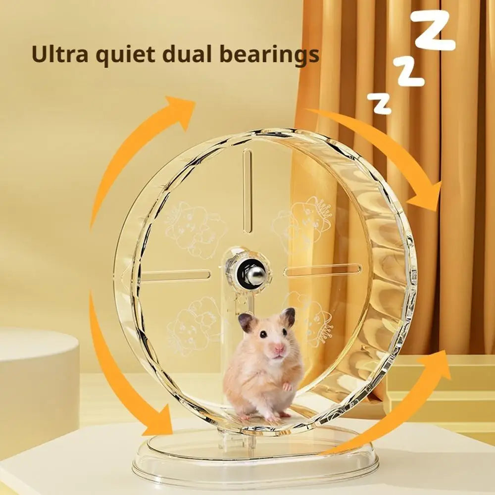 Silent Hamster Running Wheel Transparent Wide Design