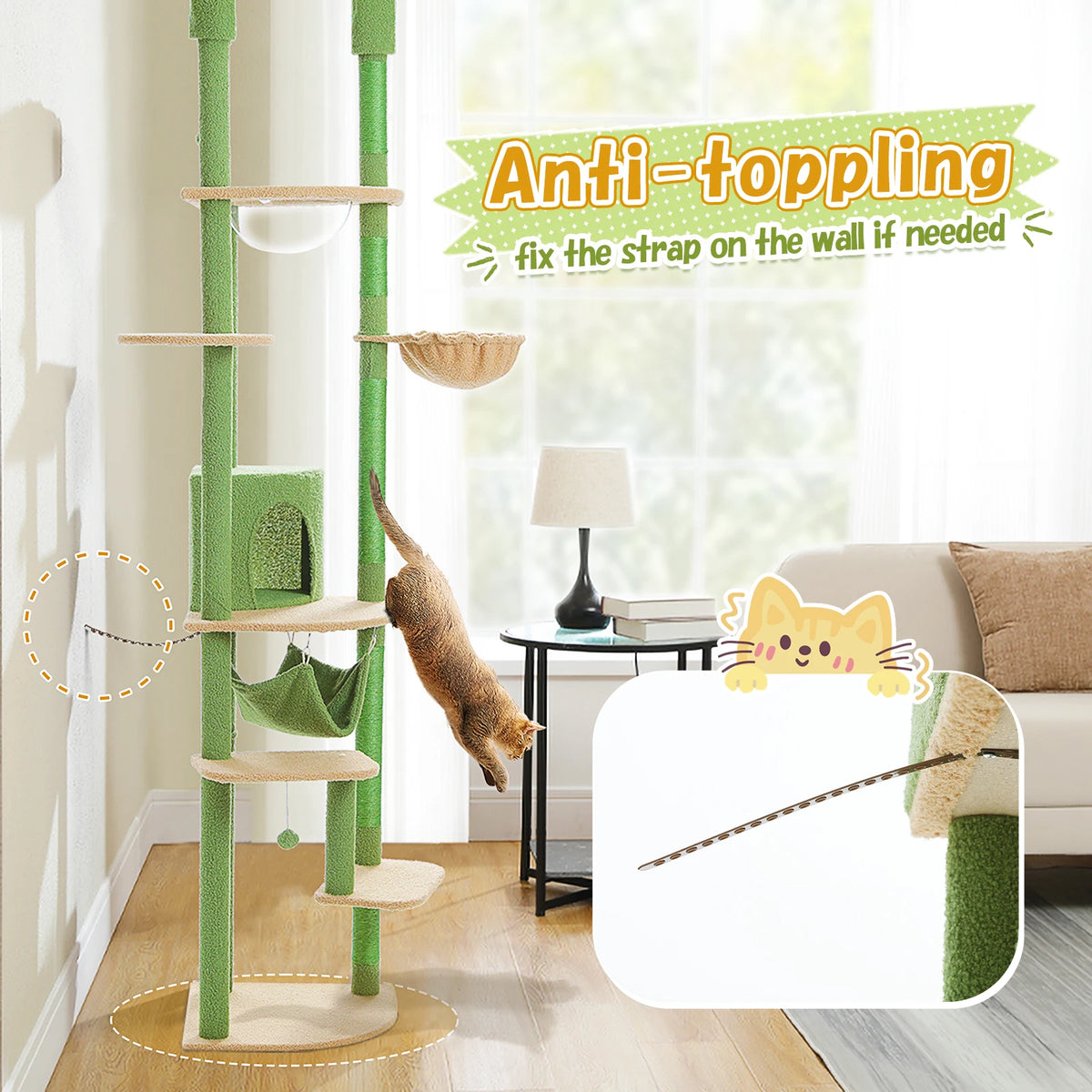 Pawz Road Multi Level Floor To Ceiling Cat Condo Tower