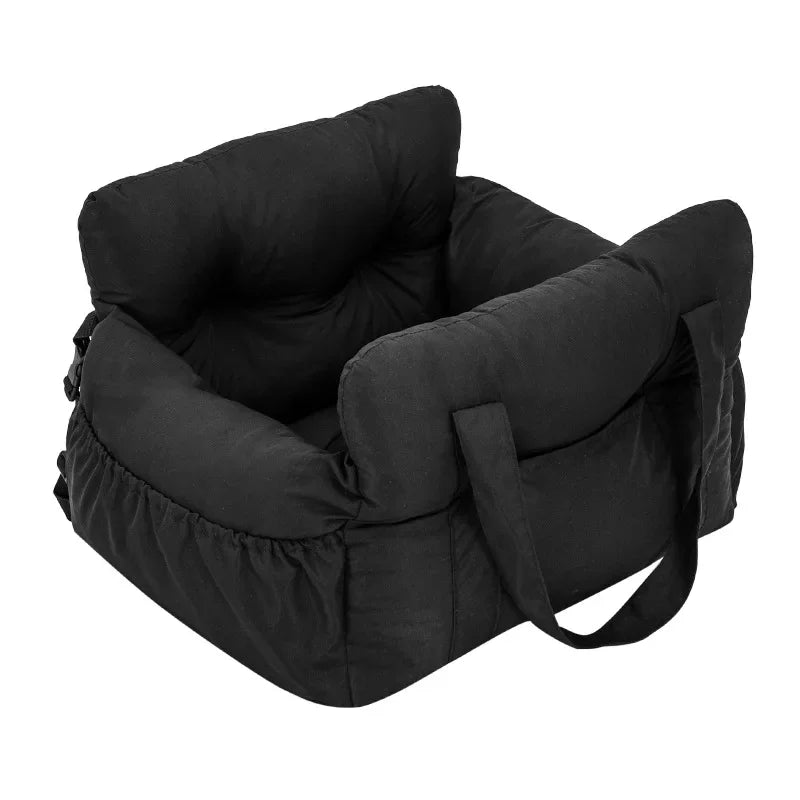 Non Slip Dog Car Seat With Safety Belt Washable Travel Bed