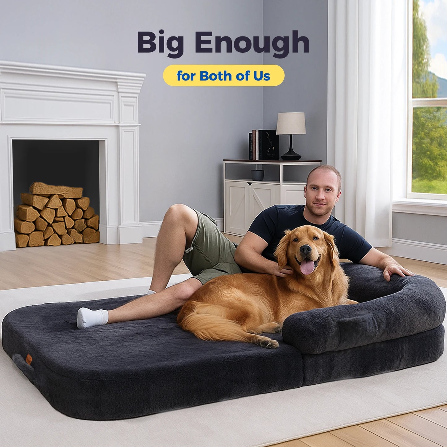 PAWZ Road Foldable Dog Bed Washable Non Slip Sofa For Large Dogs