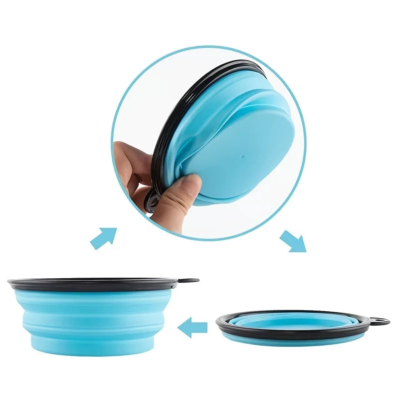 Pet Travel Collapsible Bowl Durable TPR For Cats And Dogs