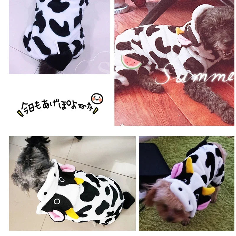 Cozy Fleece Dog And Cat Jumpsuit Coat For Small Pets