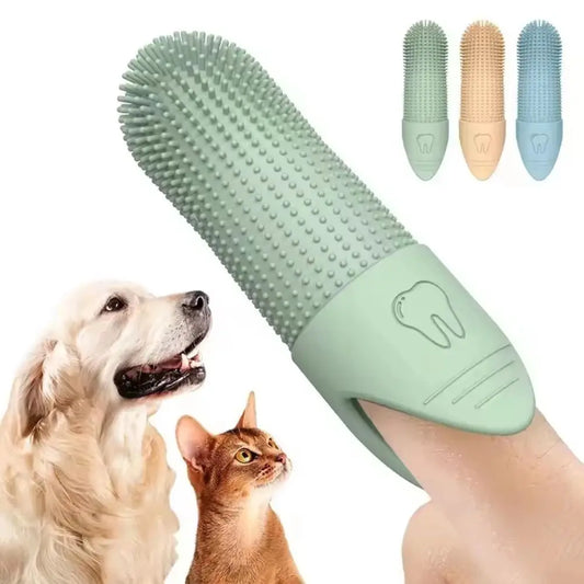Food Grade Silicone Finger Toothbrush For Pet Dental Care