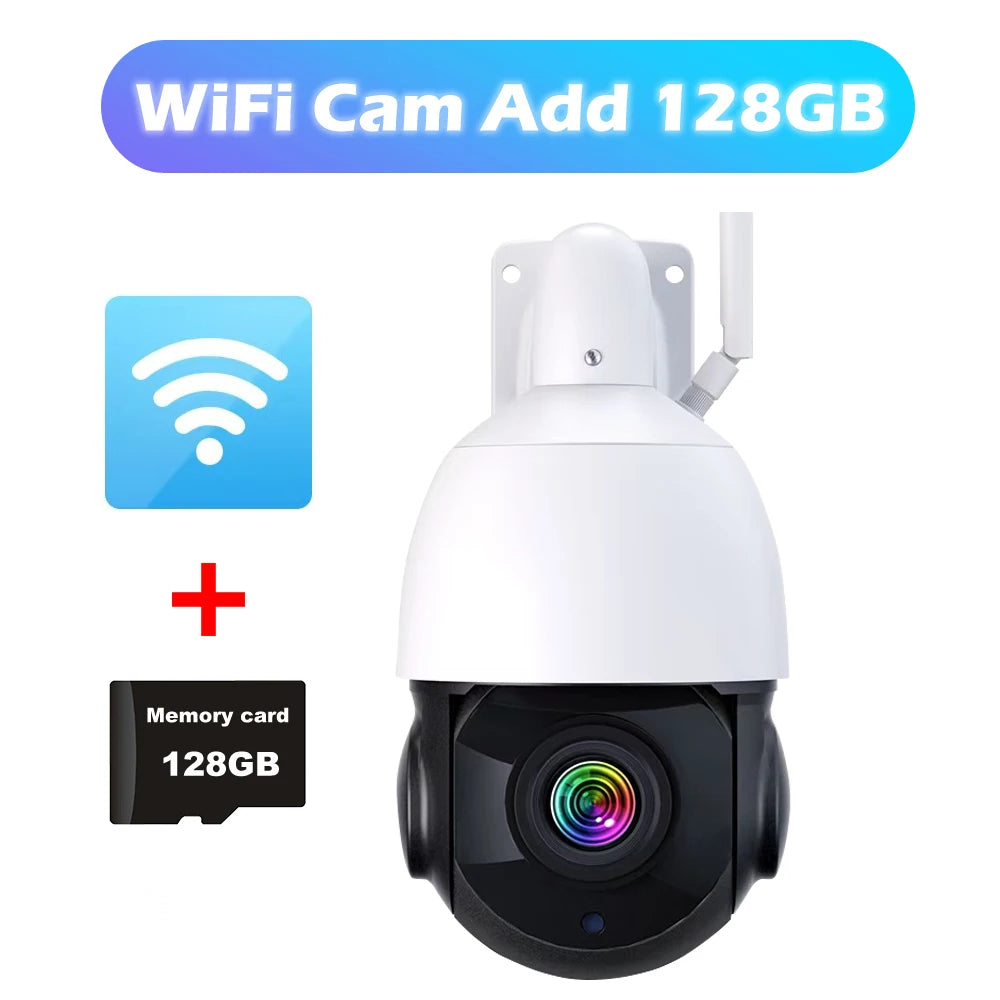 SecureXpert 8MP 4K WiFi PTZ Outdoor IP Dome Camera With AI 50X Zoom
