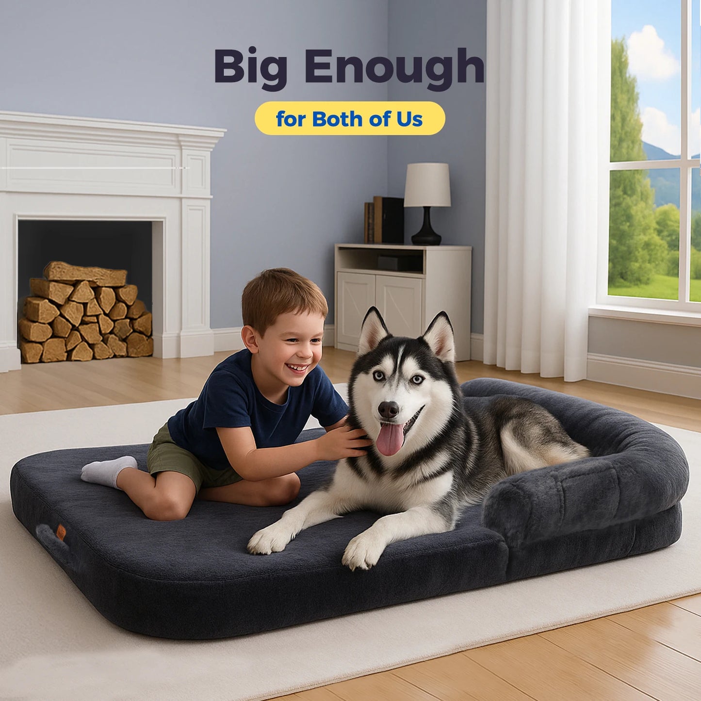 PAWZ Road Foldable Dog Bed Washable Non Slip Sofa For Large Dogs