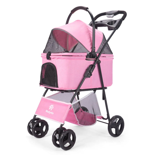 3 in 1 Pet Stroller With Removable Carrier All Terrain For Dogs And Cats