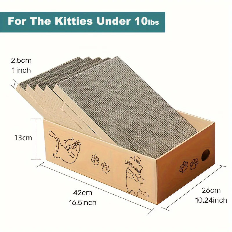 CZBNYX Five Pack Corrugated Cardboard Cat Scratch Boards Double Sided