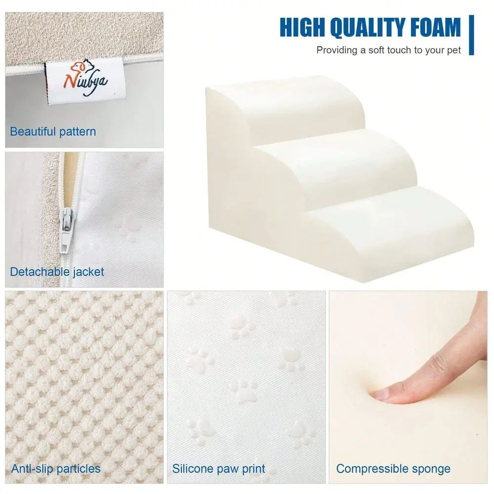 Soft Foam Dog Ramp For Small Dogs Non Slip Steps