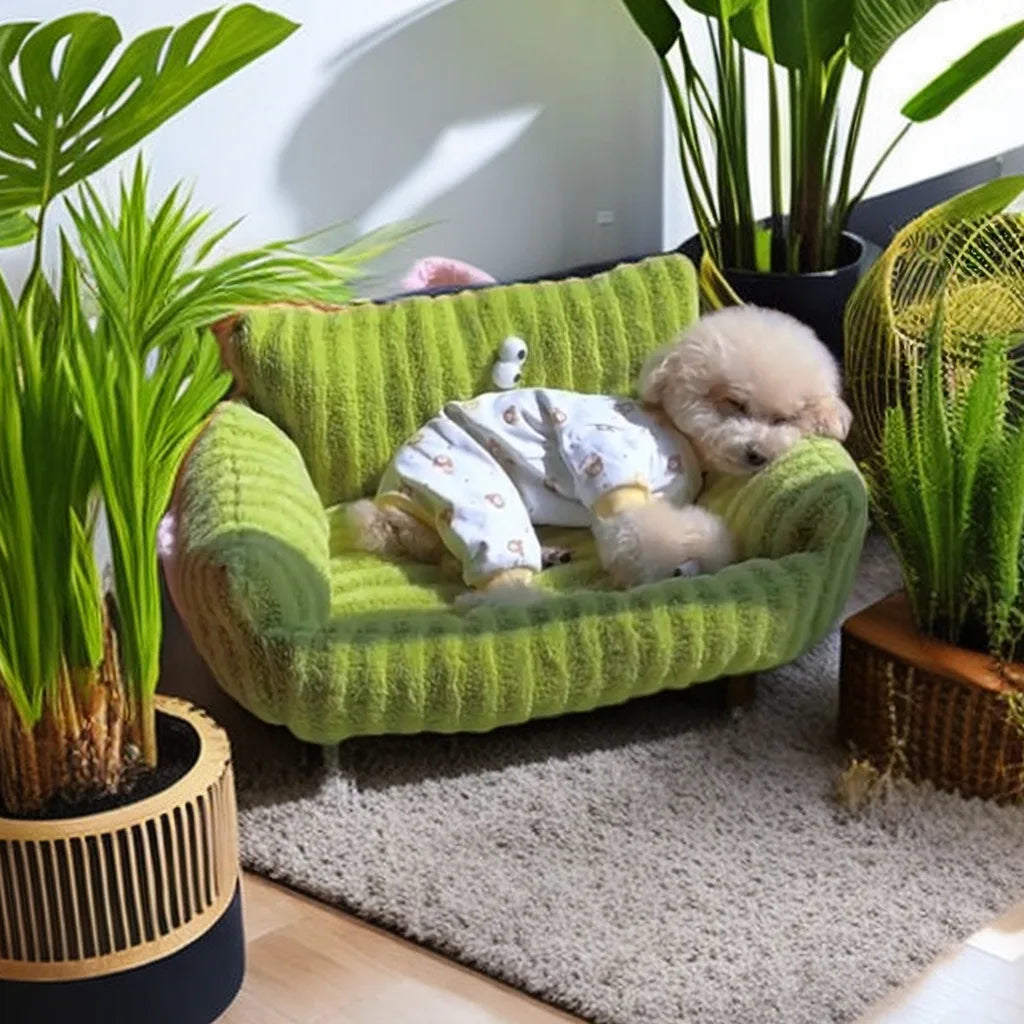 Cozy Linen Dog Bed Kennel for Winter Warmth and Comfort