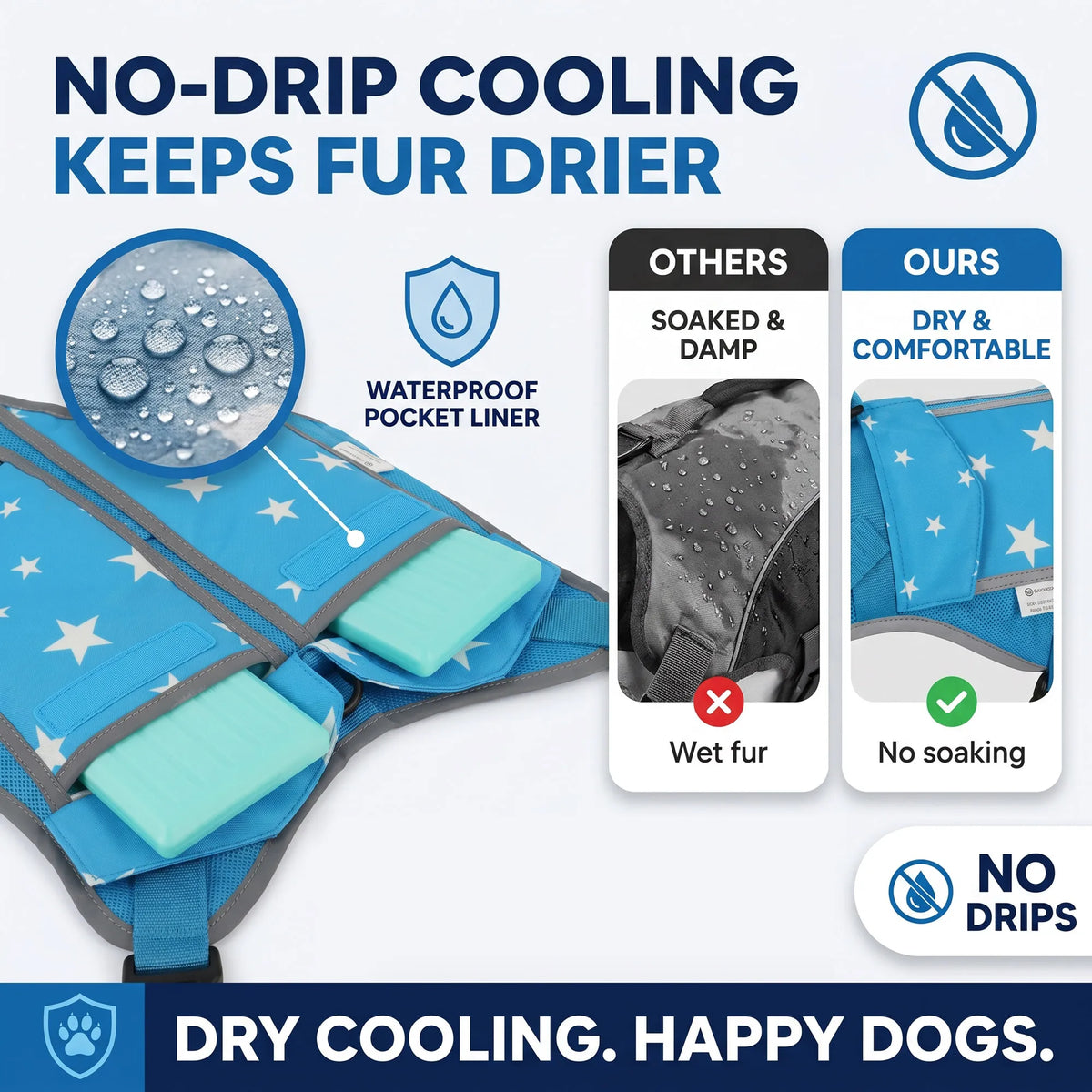 Dog Cooling Vest Harness Jacket For Summer Outdoor Walks