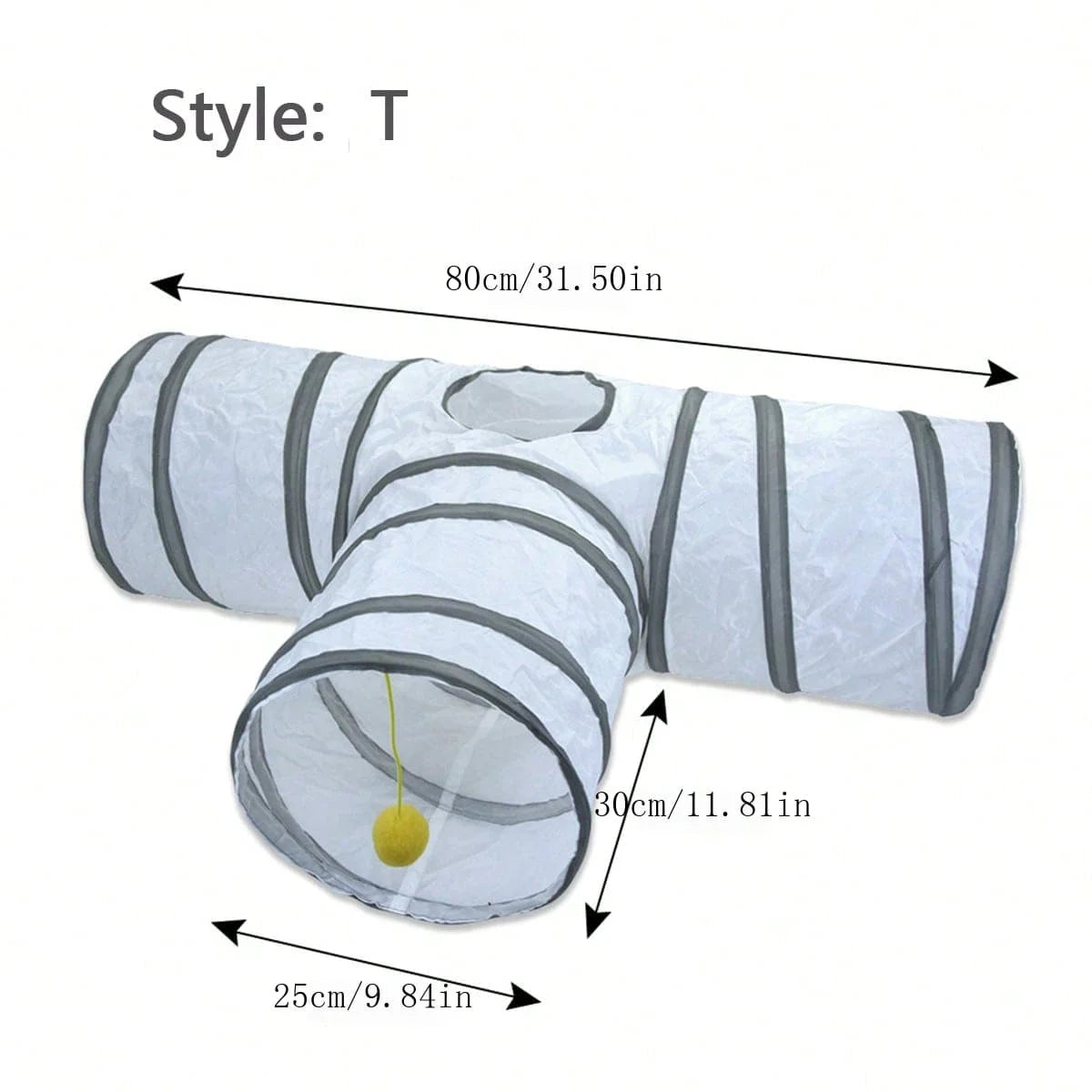 White Cat Tunnel, Pet Crawling Tunnel Tube, Cat Activity Toy, Pet Tunnel Game, Pet Supplies